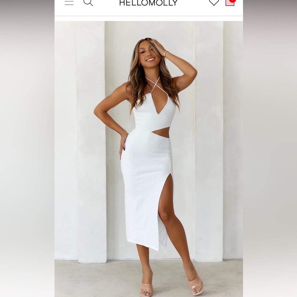 HELLO MOLLY Prettiest Moments Midi Dress White